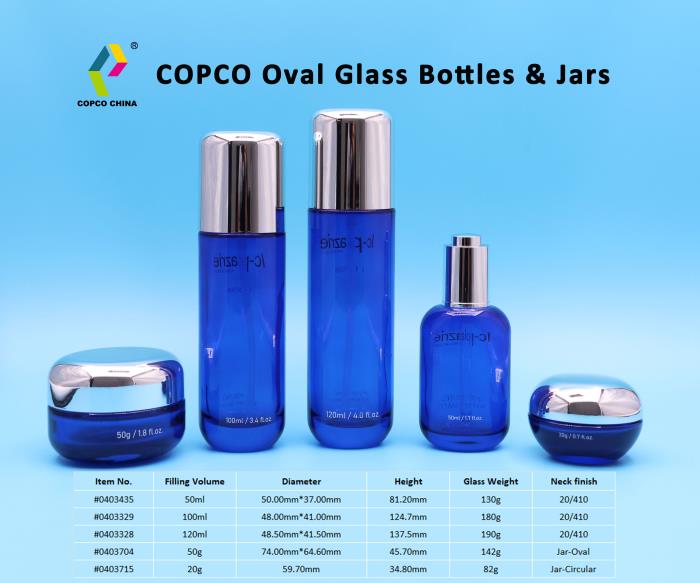 Love a curved look? You'll love COPCO's stunning oval glass bottle and jar set